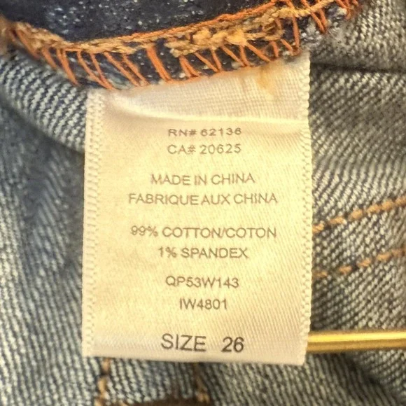 Y2K Guess Jeans Womens Flare Bootcut Blue Denim Pants Size 26 - Picture 7 of 7